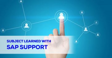 subject learned with sap support