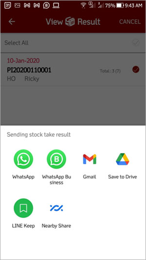 stock count share result