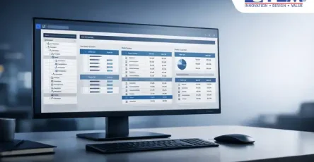 Interface modul Financials SAP Business One yang menunjukkan struktur dimensi dan cost accounting untuk kontrol biaya perusahaan