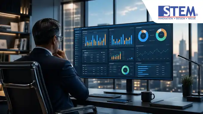 Budget vs actual report dashboard in SAP Business One for real-time monitoring of company budgets