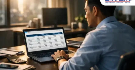 Tampilan layar modul Financials Journal Entry SAP Business One untuk input kode Business Partner