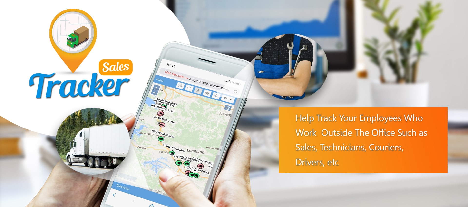 Help Track Your Employees Who Work  Outside The Office Such as Sales, Technicians, Couriers, Drivers, etc using mobile gps tracker mytrack